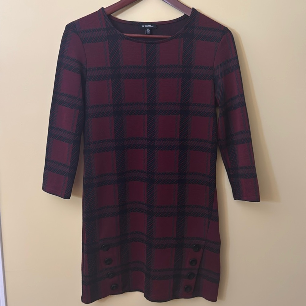 Never worn slip on patterned dress